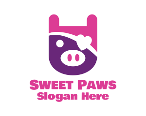 Cute - Cute Pirate Pig logo design