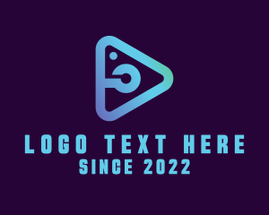 Youtube - Light Blue Photo Play logo design