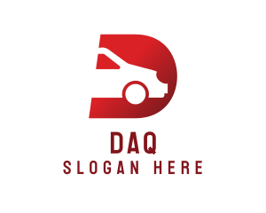 Red Car D logo design
