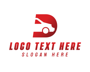 Red Car D logo design