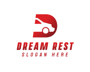 Red Car D logo design