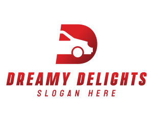 Red Car D logo design