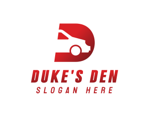 Red Car D logo design