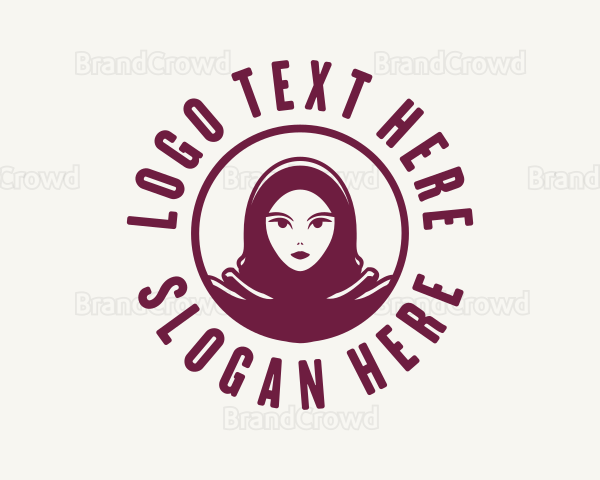 Hijab Woman Fashion Logo