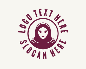 Maroon - Hijab Woman Fashion logo design