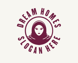 Head Dress - Hijab Woman Fashion logo design