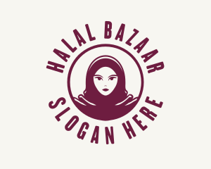 Hijab Woman Fashion logo design