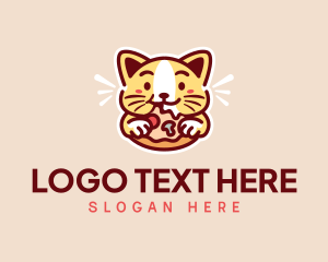 Snacks - Cat Pizza Snack logo design