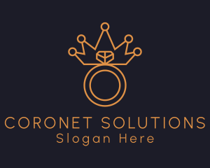 Gold Crown Ring logo design