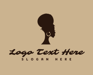 Accessories - Vintage Afro Woman logo design