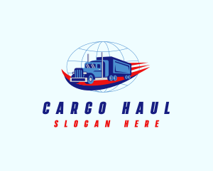 Global Logistics Truck logo design