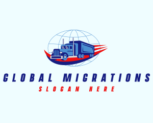 Global Logistics Truck logo design