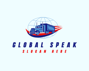 Global Logistics Truck logo design