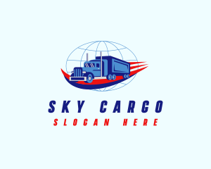 Global Logistics Truck logo design