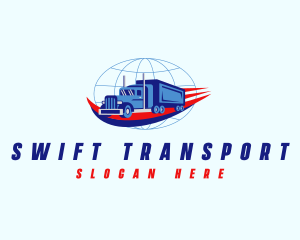 Global Logistics Truck logo design