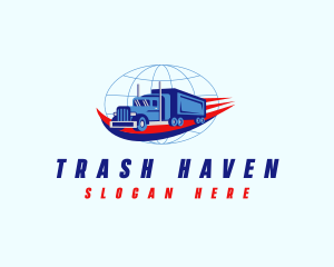 Global Logistics Truck logo design