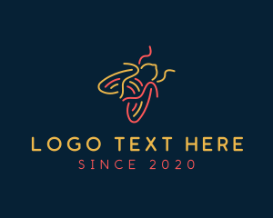 Tech - Neon Fly Bug logo design