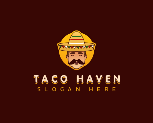 Tacos - Mexican Sombrero Hat logo design