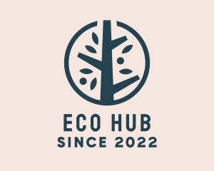 Eco Nature Tree  logo design