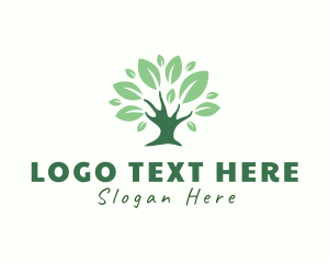 Relaxation - Eco Green Tree logo design