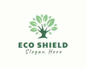 Eco Green Tree logo design