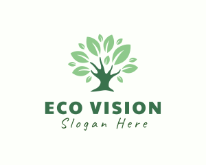 Eco Green Tree logo design