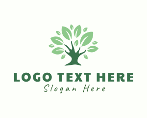 Healthy - Eco Green Tree logo design