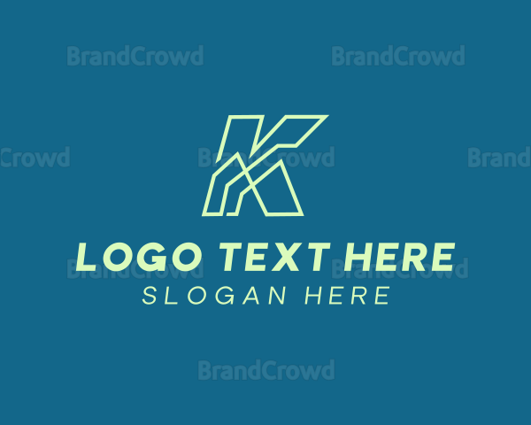 Minimal Monoline Letter K Logo
