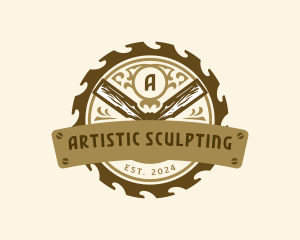 Sculpting - Chisel Carving Woodwork logo design
