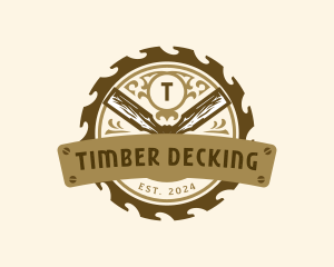 Chisel Carving Woodwork logo design