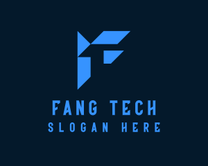 Modern Tech Letter F logo design