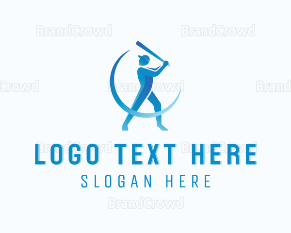 Baseball Batter Athlete Logo