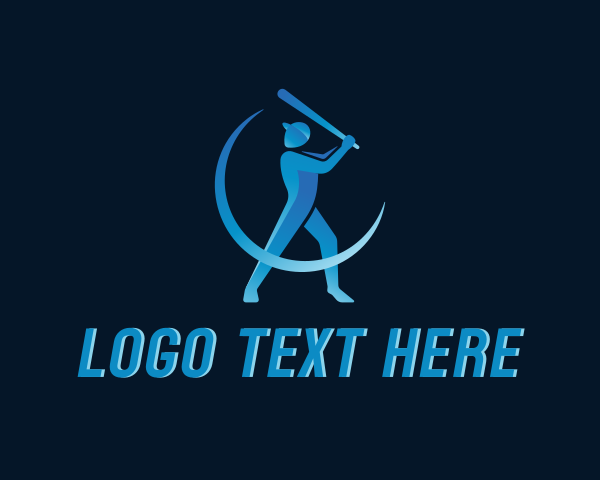 Softball - Baseball Batter Athlete logo design