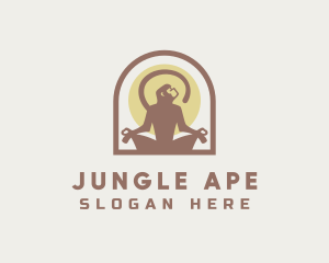 Meditating Monkey Yoga logo design