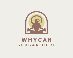 Yogi - Meditating Monkey Yoga logo design