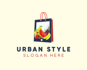 Nutritionist - Mobile Fruit Shopping Bag logo design
