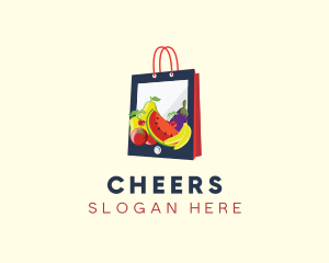 Shopping Bag - Mobile Fruit Shopping Bag logo design