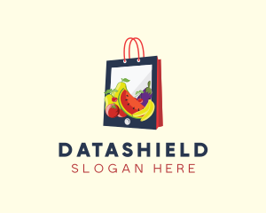 Electronics - Mobile Fruit Shopping Bag logo design