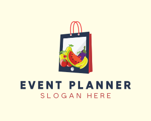 Pear - Mobile Fruit Shopping Bag logo design