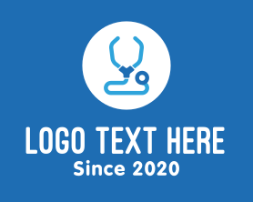 Medical - Blue Medical Stethoscope logo design