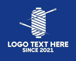 Knitter - Thread Needle Spool logo design
