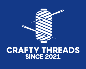 Thread Needle Spool logo design