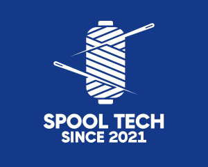 Thread Needle Spool logo design