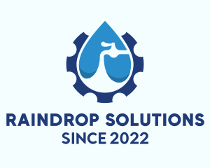 Raindrop - Water Faucet Maintenance logo design