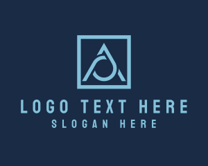 Storage - Blue Droplet Letter A logo design