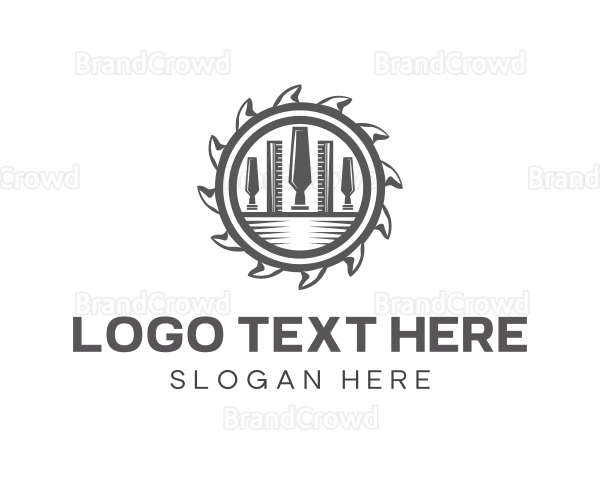 Woodworking Tools Lumberjack Logo