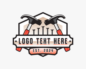 Construction - Hammer Carpentry Repair logo design