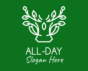 Nature Plant Antlers  Logo