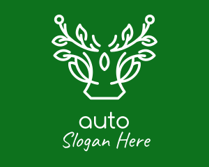 Nature Plant Antlers  Logo