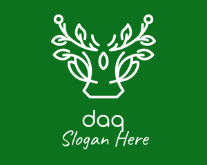 Nature Plant Antlers  Logo